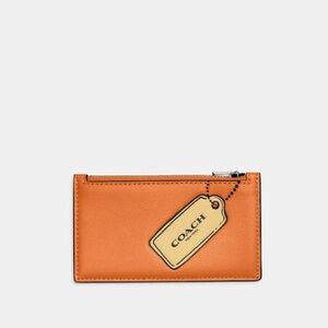 COACH Zip Card Case with Trompe L’oeil Style C9024